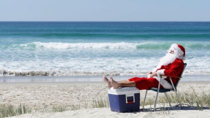 Santa At The Beach