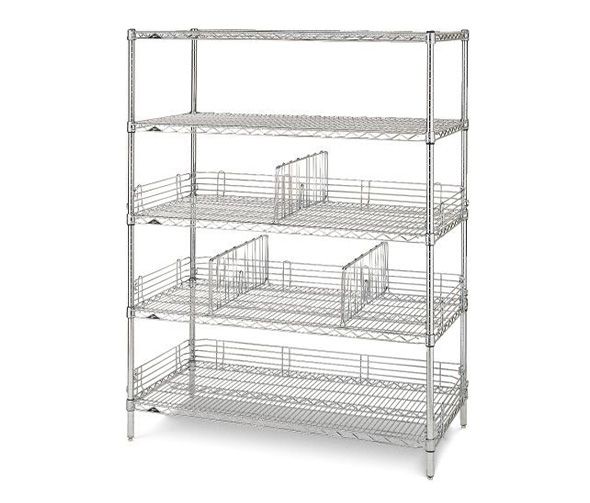 Wire shelving with Ledges and Dividers